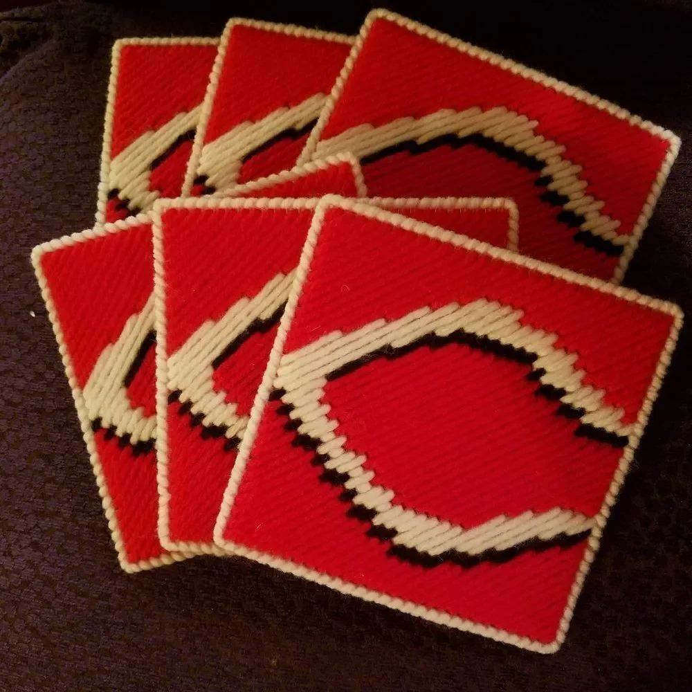 Cincinnati Red's Baseball Team Logo Red & White Drink Coasters MLB